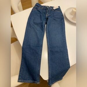 Abercrombie mid rise straight leg jeans